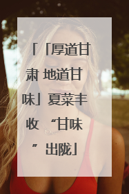 「厚道甘肃 地道甘味」夏菜丰收 “甘味”出陇