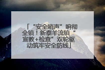 “安全哨声”响彻全镇！新泰羊流镇“宣教+检查”双轮驱动筑牢安全防线