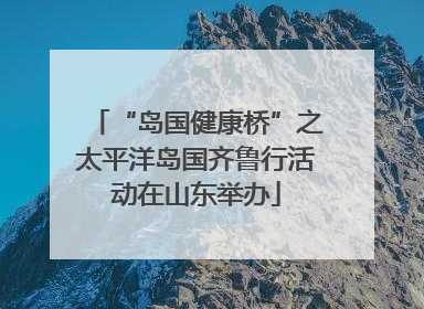 “岛国健康桥”之太平洋岛国齐鲁行活动在山东举办
