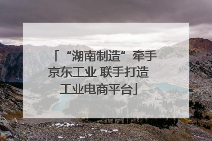 “湖南制造”牵手京东工业 联手打造工业电商平台