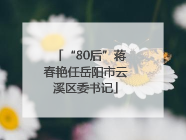 “80后”蒋春艳任岳阳市云溪区委书记