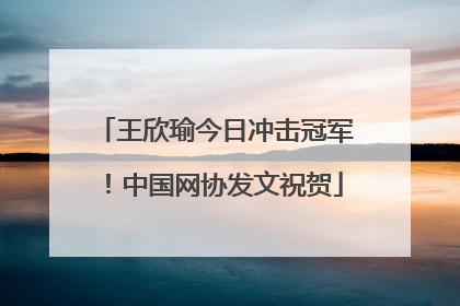 王欣瑜今日冲击冠军！中国网协发文祝贺