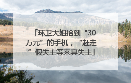 环卫大姐拾到“30万元”的手机，“赶走”假失主等来真失主