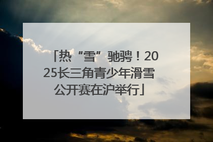 热“雪”驰骋！2025长三角青少年滑雪公开赛在沪举行