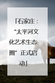 石家庄：“太平河文化艺术生态圈”正式启动