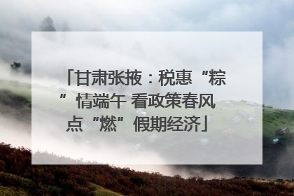 甘肃张掖：税惠“粽”情端午 看政策春风点“燃”假期经济