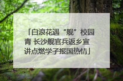 白浪花遇“舰”校园青 长沙舰官兵返乡宣讲点燃学子报国热情