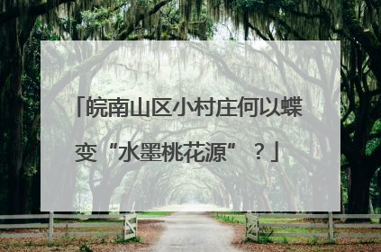 皖南山区小村庄何以蝶变“水墨桃花源”？