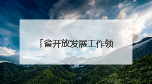 省开放发展工作领导小组会议召开