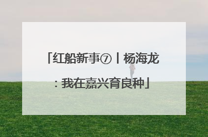 红船新事⑦丨杨海龙：我在嘉兴育良种