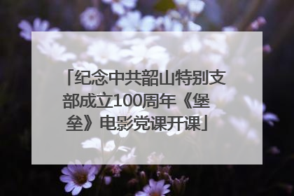 纪念中共韶山特别支部成立100周年《堡垒》电影党课开课