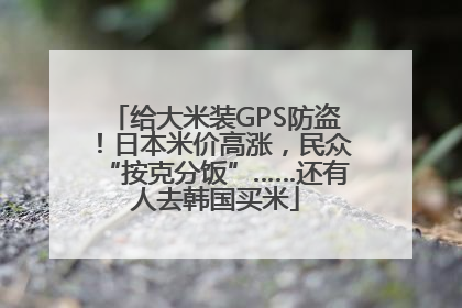 给大米装GPS防盗！日本米价高涨，民众“按克分饭”……还有人去韩国买米
