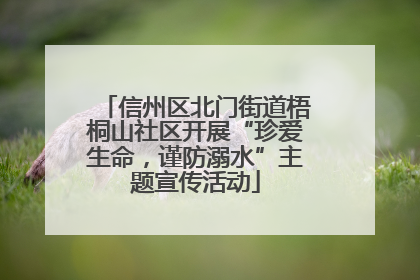 信州区北门街道梧桐山社区开展“珍爱生命，谨防溺水”主题宣传活动