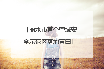 丽水市首个空域安全示范区落地青田