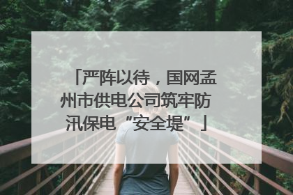 严阵以待，国网孟州市供电公司筑牢防汛保电“安全堤”