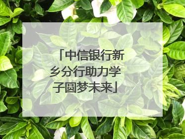 中信银行新乡分行助力学子圆梦未来