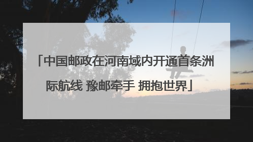 中国邮政在河南域内开通首条洲际航线 豫邮牵手 拥抱世界