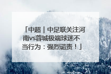 中超｜中足联关注河南vs蓉城极端球迷不当行为：强烈谴责！