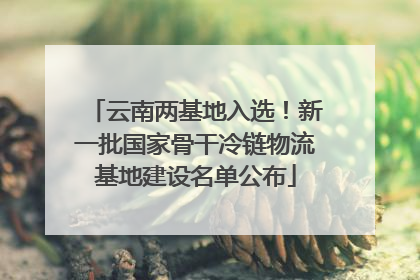 云南两基地入选！新一批国家骨干冷链物流基地建设名单公布