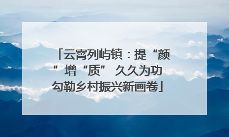 云霄列屿镇：提“颜”增“质” 久久为功勾勒乡村振兴新画卷