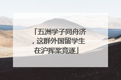 五洲学子同舟济，这群外国留学生在沪挥桨竞逐