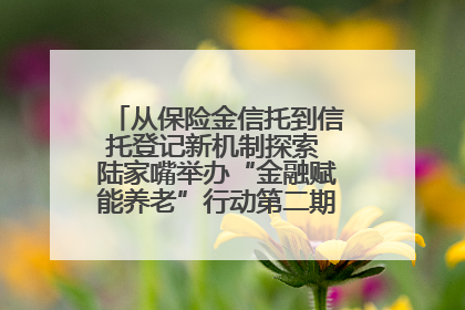 从保险金信托到信托登记新机制探索 陆家嘴举办“金融赋能养老”行动第二期行业交流会