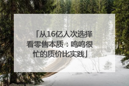 从16亿人次选择看零售本质：鸣鸣很忙的质价比实践