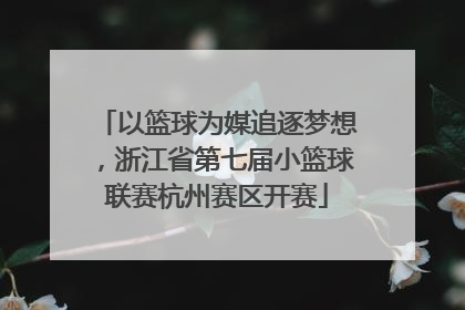 以篮球为媒追逐梦想，浙江省第七届小篮球联赛杭州赛区开赛