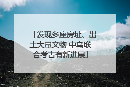 发现多座房址、出土大量文物 中乌联合考古有新进展