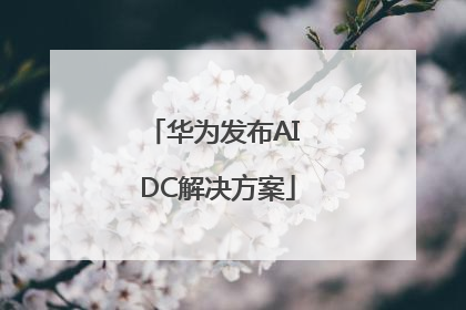 华为发布AI DC解决方案