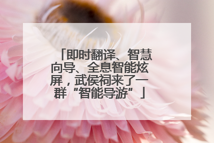 即时翻译、智慧向导、全息智能炫屏，武侯祠来了一群“智能导游”