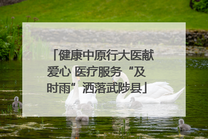 健康中原行大医献爱心 医疗服务“及时雨”洒落武陟县