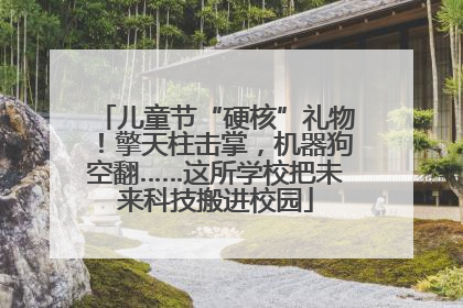 儿童节“硬核”礼物！擎天柱击掌，机器狗空翻……这所学校把未来科技搬进校园
