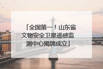 全国第一！山东省文物安全卫星遥感监测中心揭牌成立