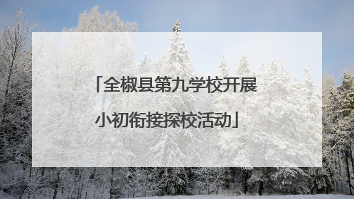 全椒县第九学校开展小初衔接探校活动