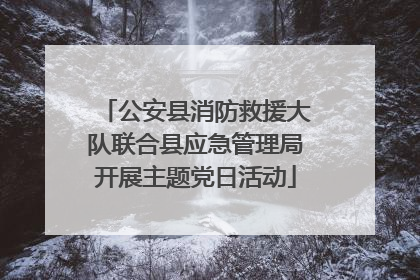 公安县消防救援大队联合县应急管理局开展主题党日活动