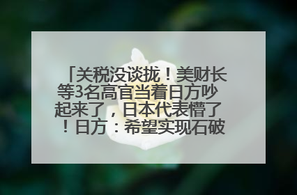 关税没谈拢！美财长等3名高官当着日方吵起来了，日本代表懵了！日方：希望实现石破茂与特朗普的会晤