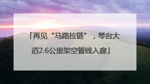再见“马路拉链”，琴台大道2.6公里架空管线入廊