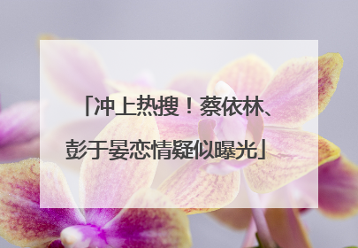 冲上热搜！蔡依林、彭于晏恋情疑似曝光