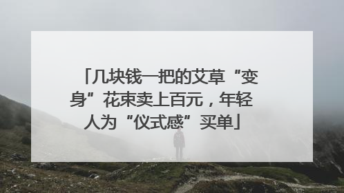 几块钱一把的艾草“变身”花束卖上百元，年轻人为“仪式感”买单