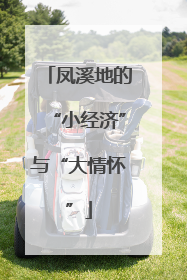 凤溪地的“小经济”与“大情怀”