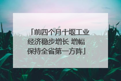 前四个月十堰工业经济稳步增长 增幅保持全省第一方阵