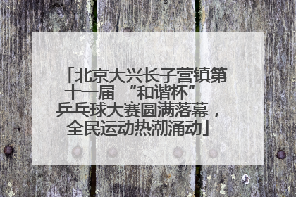 北京大兴长子营镇第十一届 “和谐杯” 乒乓球大赛圆满落幕，全民运动热潮涌动