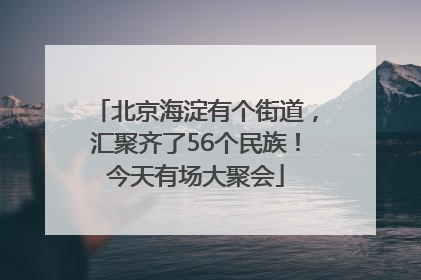 北京海淀有个街道，汇聚齐了56个民族！今天有场大聚会