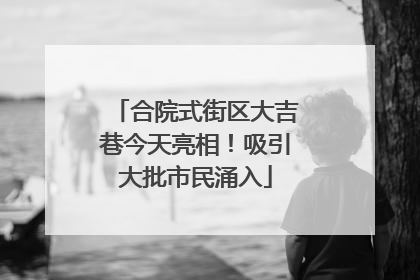 合院式街区大吉巷今天亮相！吸引大批市民涌入