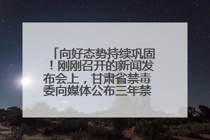 向好态势持续巩固！刚刚召开的新闻发布会上，甘肃省禁毒委向媒体公布三年禁毒工作“成绩单”