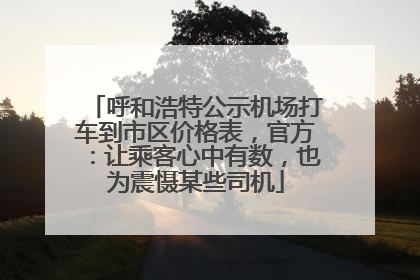 呼和浩特公示机场打车到市区价格表，官方：让乘客心中有数，也为震慑某些司机