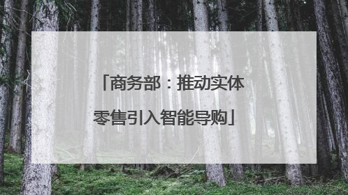 商务部：推动实体零售引入智能导购