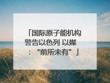 国际原子能机构警告以色列 以媒：“前所未有”