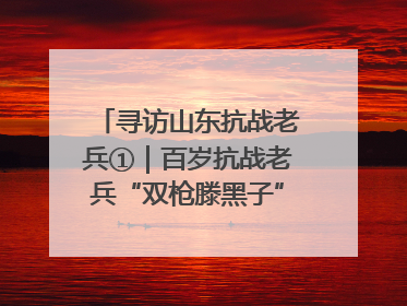 寻访山东抗战老兵①｜百岁抗战老兵“双枪滕黑子”：被粟裕称赞的“孤胆英雄”